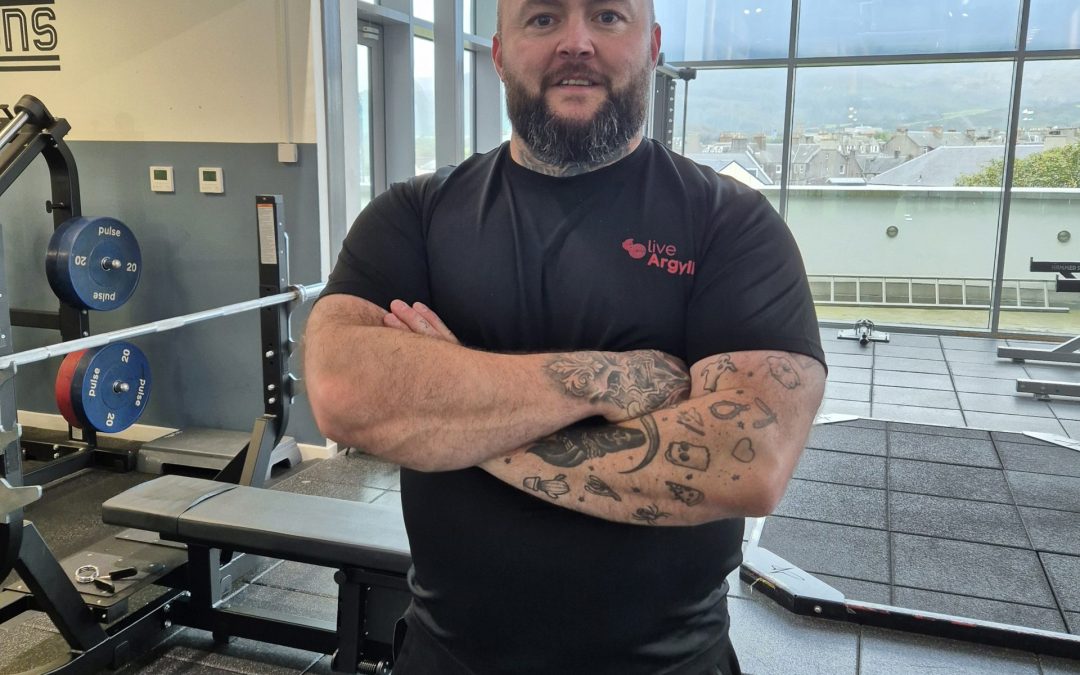 Anthony Hart, personal trainer at liveArgyll pictured in the gym at Aqualibrium Leisure Centre, Campbeltown