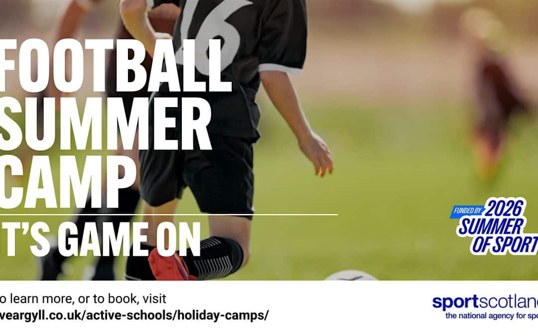 Helensburgh  Football Camp P1 – P7  27-31st  July 2026 – Summer of Sport